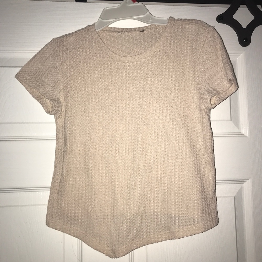 Cream Crop Top